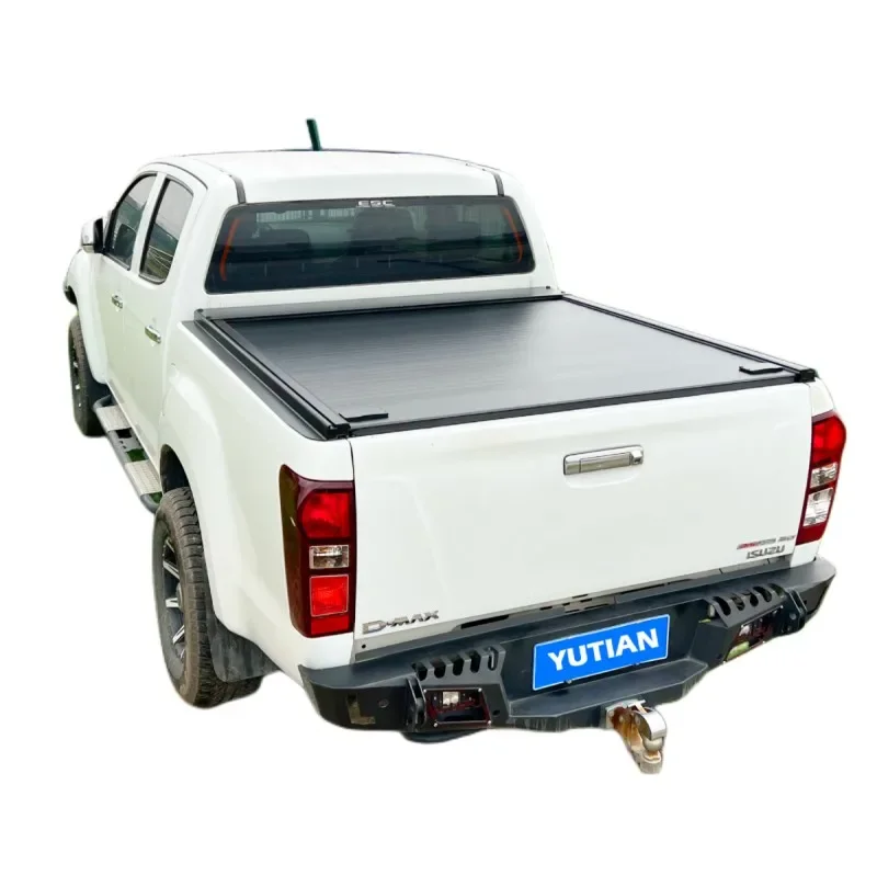 

For Ford F-150 Dodge RAM1500 GMC hilux revo Tundra Ranger Isuzu D-max Short Bed double lock Manual Retractable Tonneau Cover