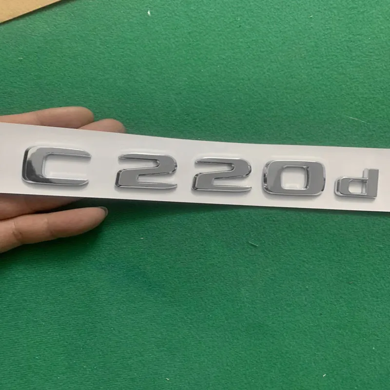 

3D ABS Letters E220d GLC220d C220d C250d GLE350d 4Matic Emblem for Mercedes Benz W205 Car Trunk Logo Sticker