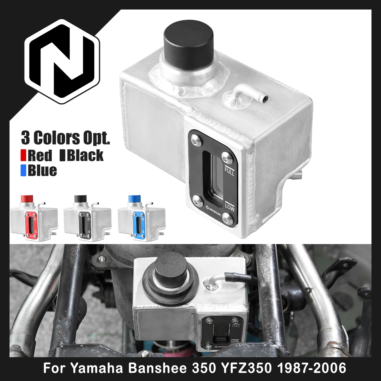 

Расширительный бачок охлаждающей жидкости NICECNC для Yamaha Banshee 350 YFZ350 1987-2006, замена 2GU-21871-00-00, для квадроциклов