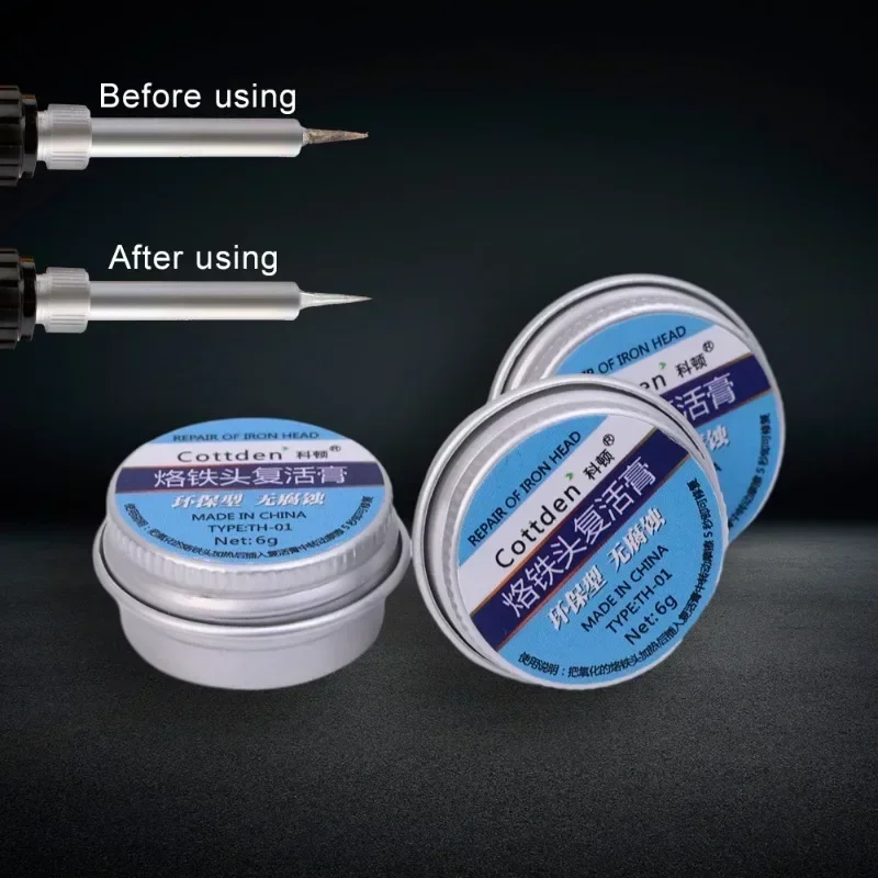 Imagem -02 - Ferro de Solda Dica Refresher Non-stick Tin Solder Cream Clean Paste For Oxide Head Ressurreição Oxidative Activator Repair Tools