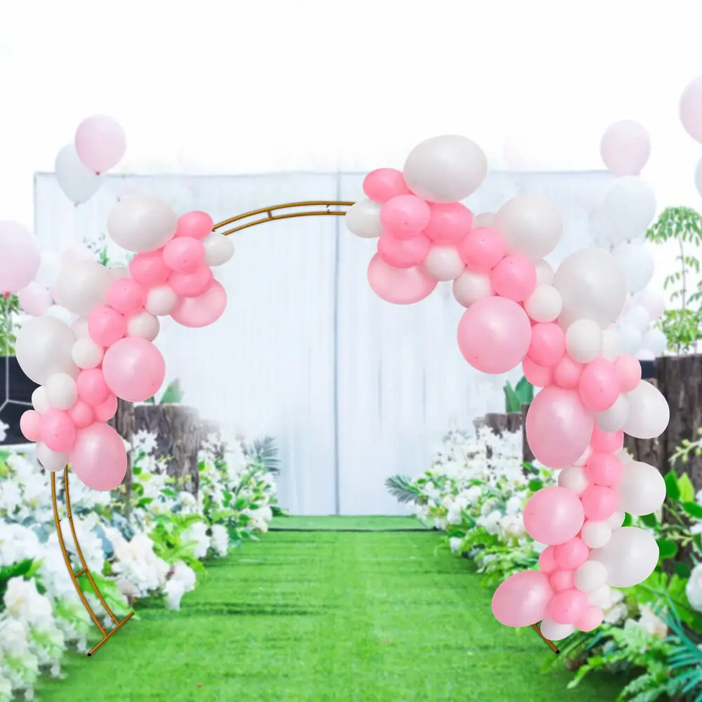 

8.9ft Large Round Backdrop Stand Double Pipe Metal Wedding Balloon Arch Frame