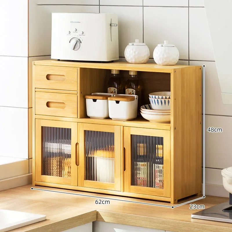 

Kitchen Storage Rack With Drawer Multifunctional Seasoning Dishes Countertop Storage Cabinet For Household Pantry Supplies