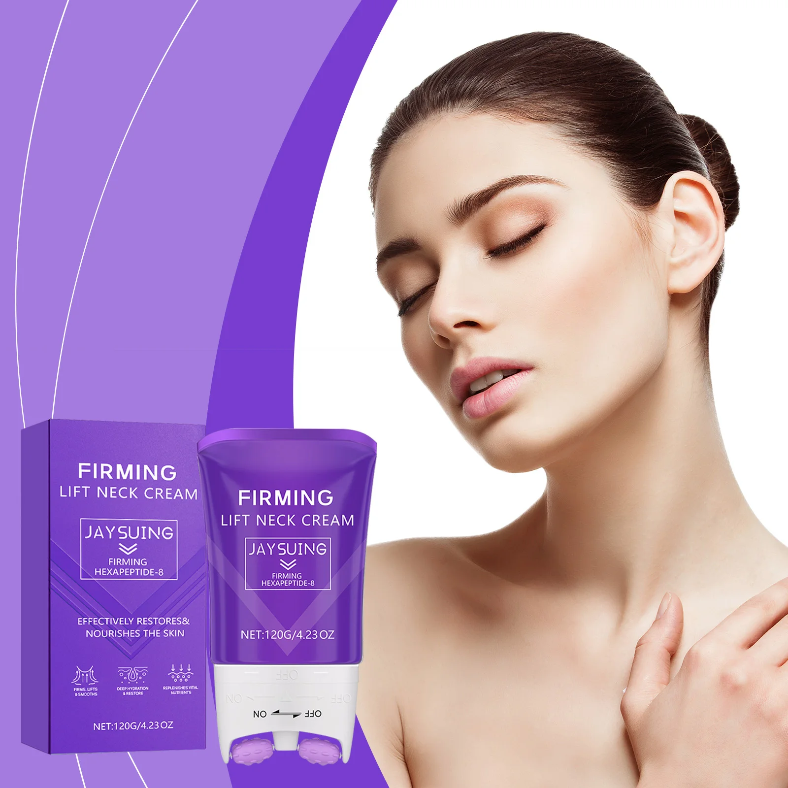Ceramide Tightening Neck Cream Reduce Neck Wrinkles Improve Double Chin Lift Neck Contour Massage Skin Moisturizing Neck Lotion