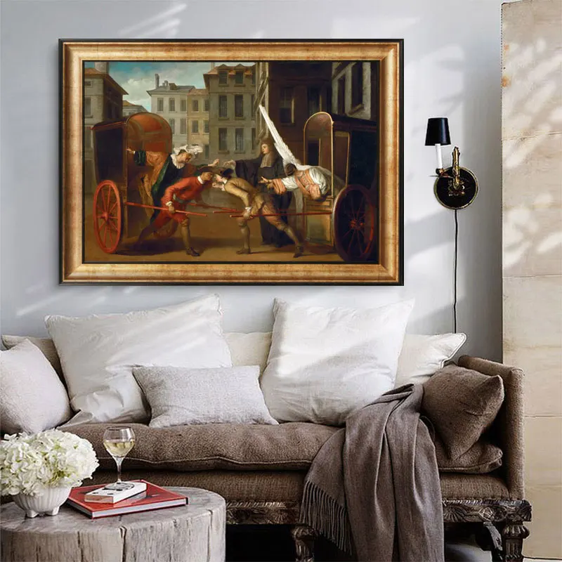مطبوعات قماشية عتيقة 《مدربين》 لوحة زيتية شهيرة جدار فني كلاسيكي صورة ديكور لغرفة ديكور المنزل #2