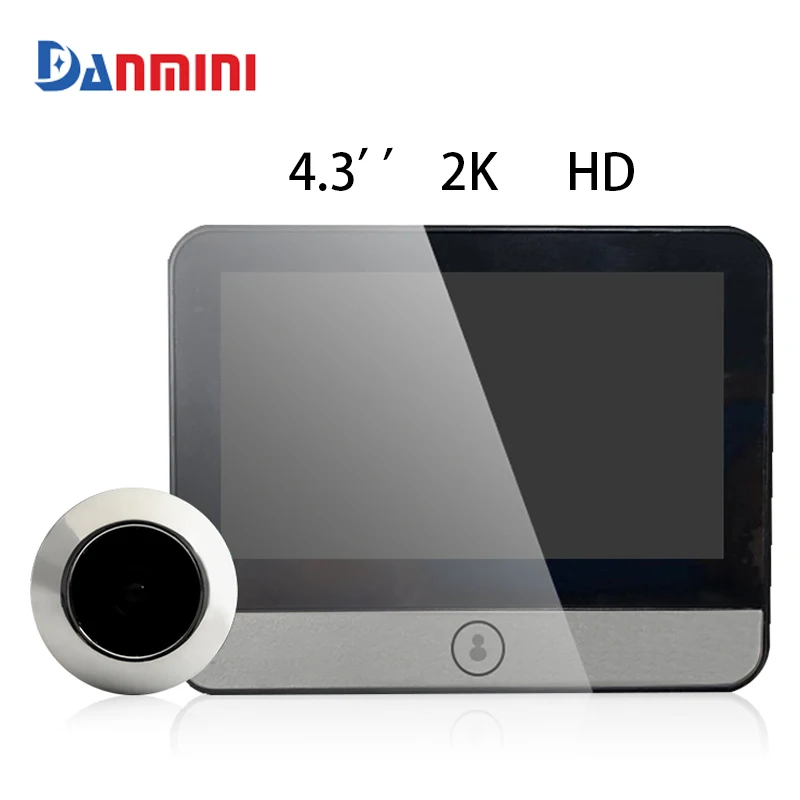 4.3'' Mini WiFi Battery Camera Tuya Smart 3MP TF Card Digital Doorbel Rradar Detection Night Vision Hidden Peephole Door Viewer