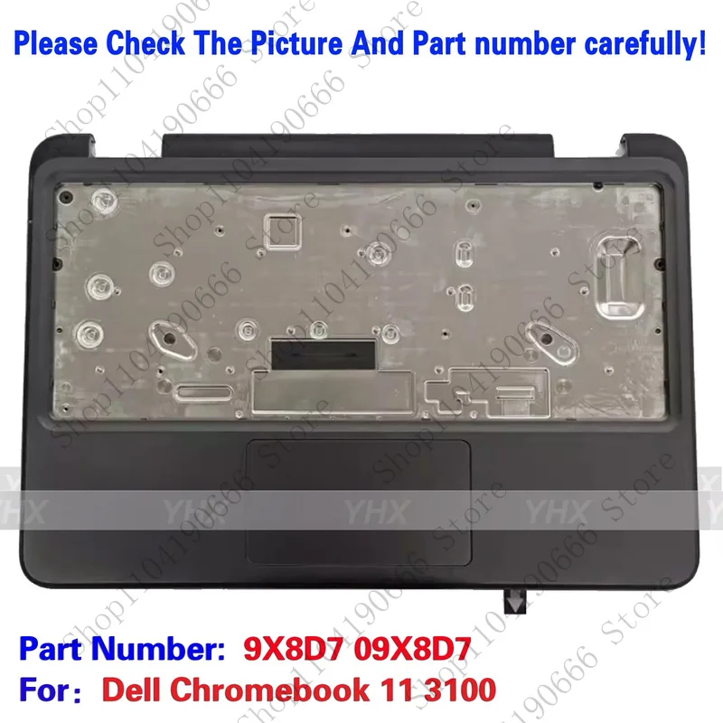 

Notebook computer components New For Dell Chromebook 11 3100 Palmrest Upper Case C Cover + Touchpad 09X8D7.