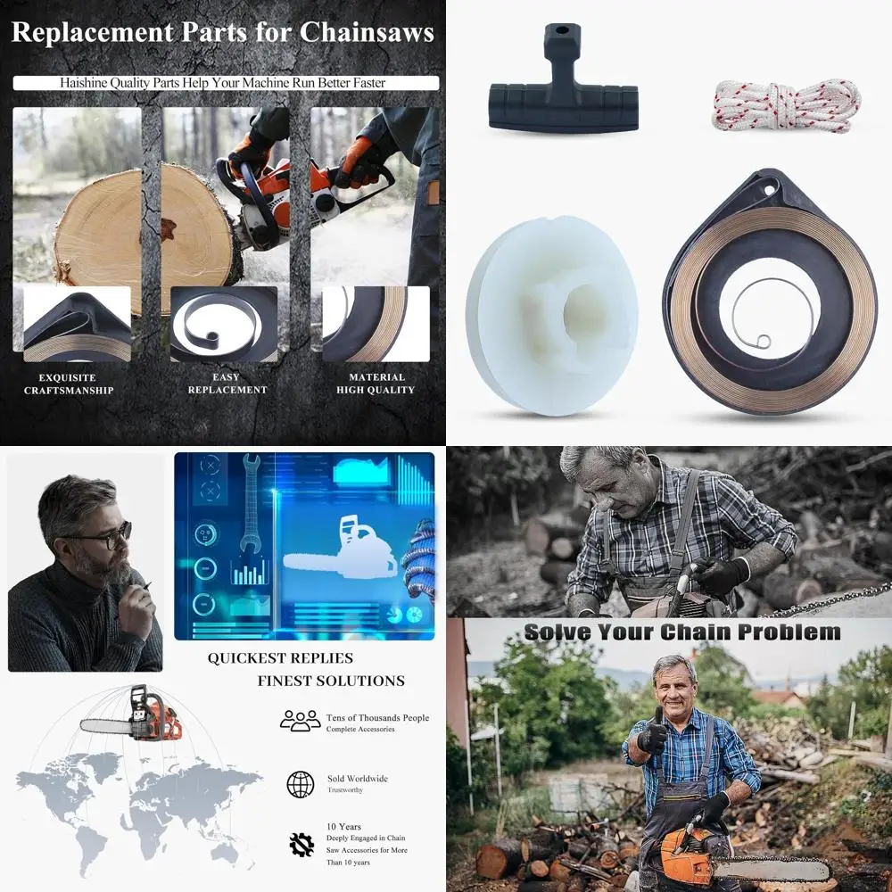 Husqvarna 50-55 Rancher بادئ حركة ارتدادي مقبض بكرة الربيع ومجموعة الحبل #1