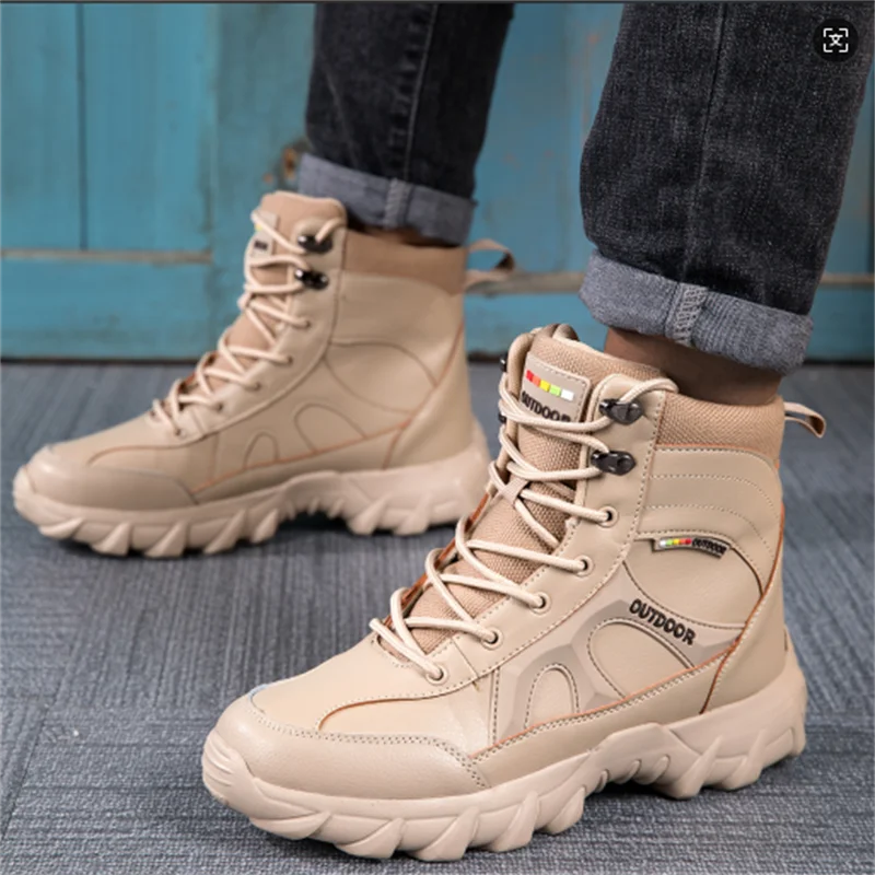 

Тренировочные непромокаемые уличные военные брендовые повседневные мужские тактические ботинки до щиколотки, походная обувь, ботинки больших размеров, мотоциклетная обувь для скалолазания