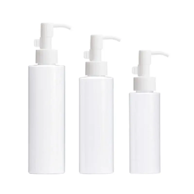 

15Pcs Empty White PET Plastic Bottle 100ML 150ML 200ML Lotion Pump Refillable Cosmetic Packaging Shampoo Shower Gel Bottles