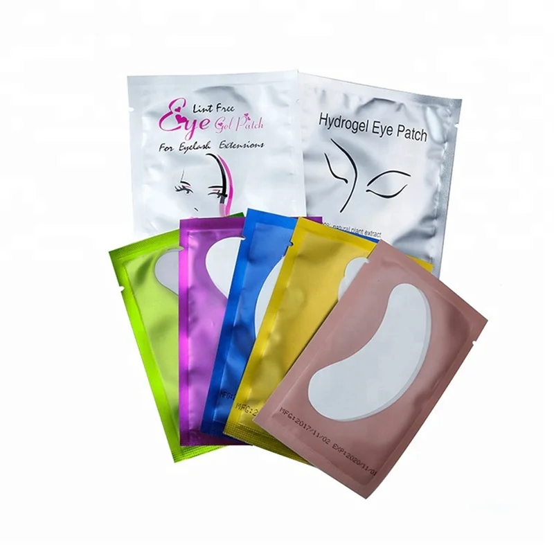 Coussinets pour extensions de cils, 50 paires/sac, tampons pour les yeux en gel, emballage imperméable, fournitures de beauté