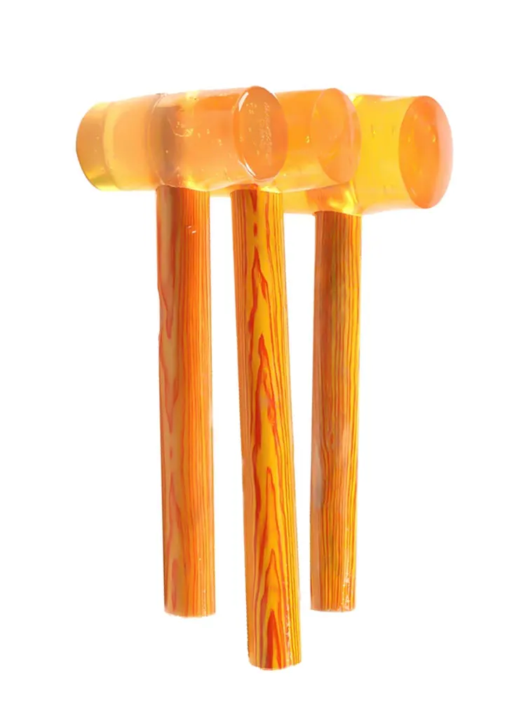 Wooden handle rubber cow tendon hammer for outdoor household use