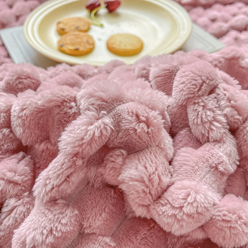 بطانية سميكة من الصوف للسرير أو الأريكة ، بطانية ناعمة من القطيفة ، مفردة أو ملكة ، سوبر كينج
