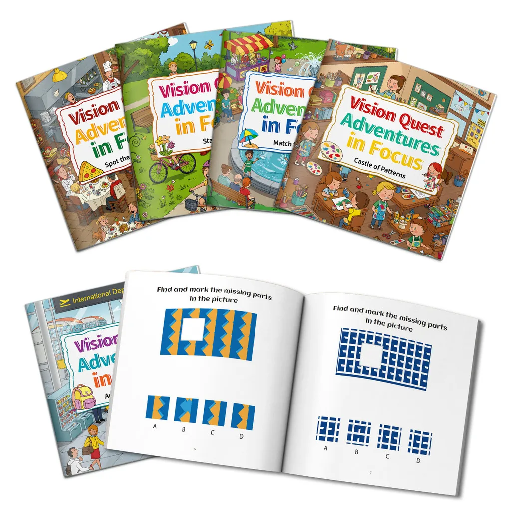 Children’s Brain-Training Activity Book Series,Kids Puzzle Activity Bundle for Visual Perception|Early Learning Logic Workbook