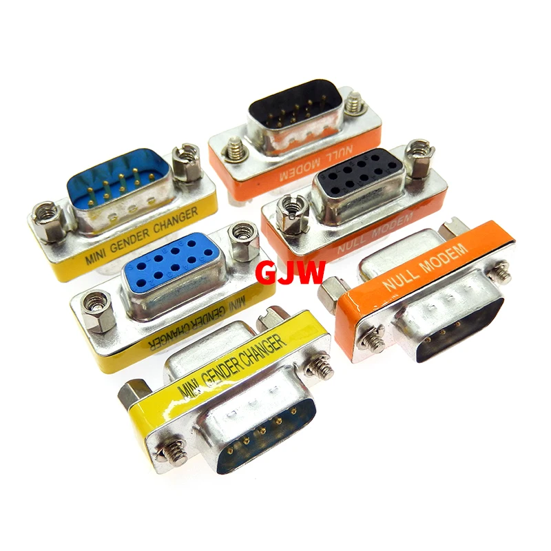 

1PCS DB9 9Pin Male to Female/Male to Male/Female to Female/ Mini Gender Changer Adapter RS232 Serial plug Com Connector