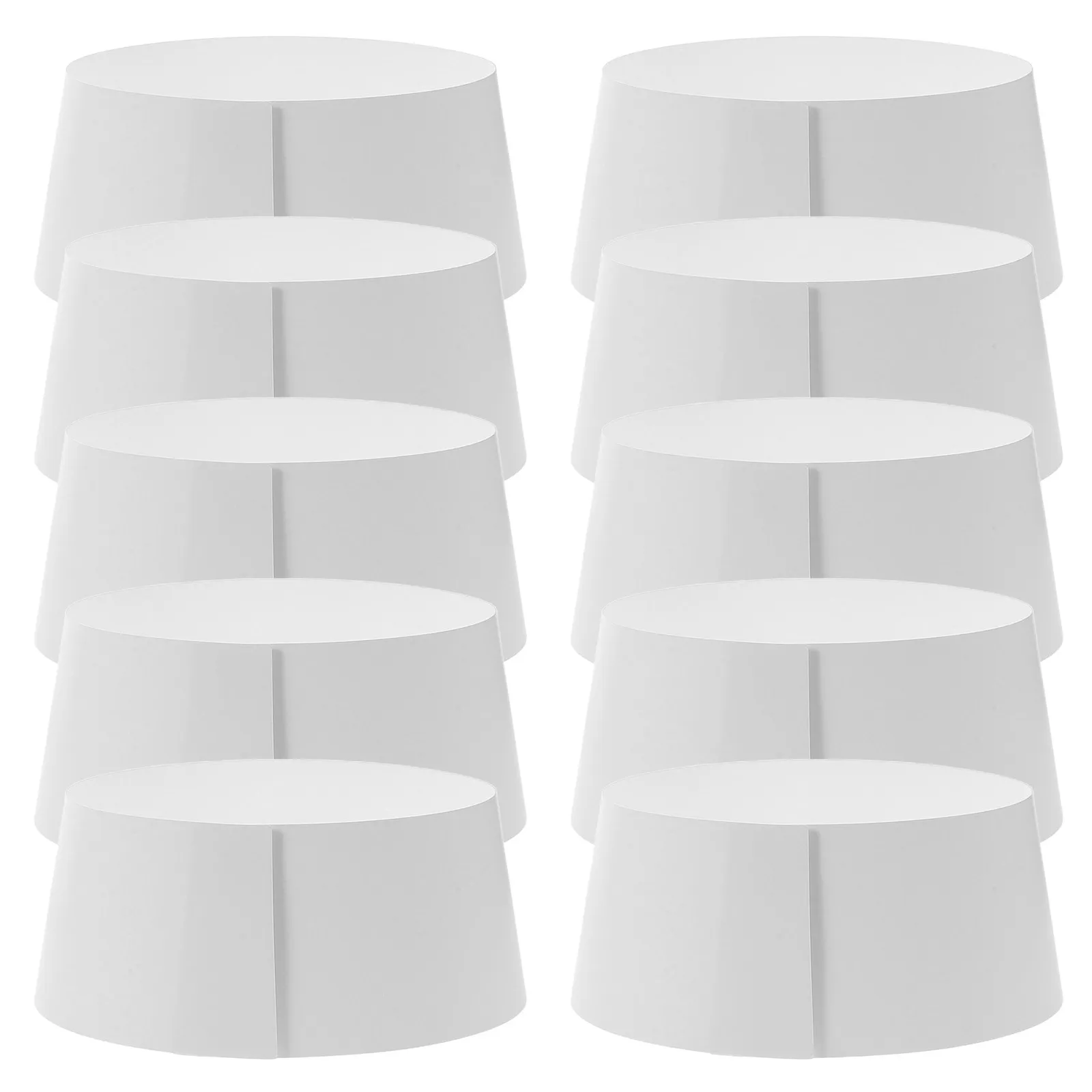 20Pcs White Paperboard Hat Form Inserts Bucket Hat Crown Shaper Cap Support Round Top Organizer Storage Display Stand