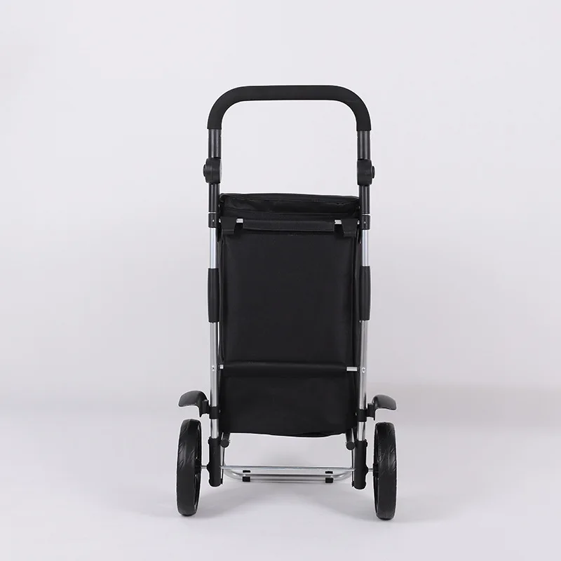 Home Shopping Cart,   Portable Staircase Climbing Supermarket Trailer, Folding Hand-pulled Rod Cart