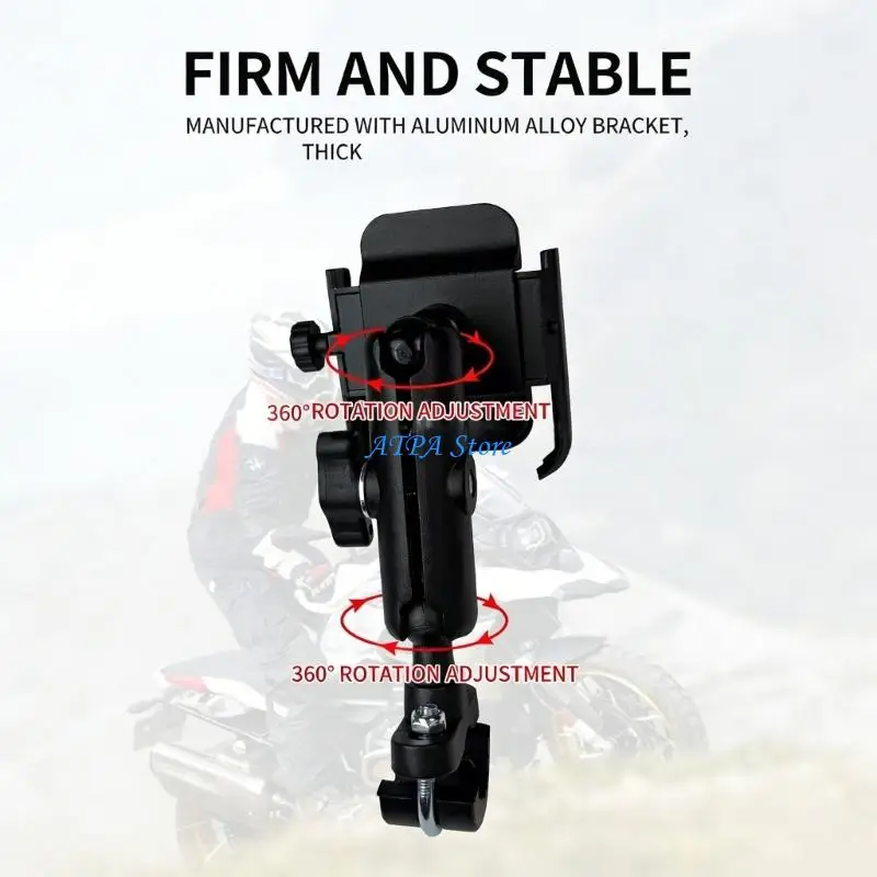 

U13C Weather Motorcycle Phone Holder Universal Bracket for 4-7 Inch Displays
