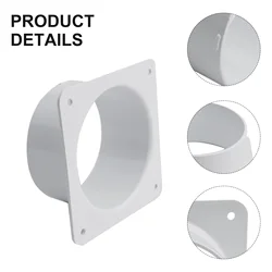 1pc Air Vent Duct Flange Connector 100/150/200/250/300MM ABS Wall Flange Connector For Ventilation Pipe Air Ducting Connection A