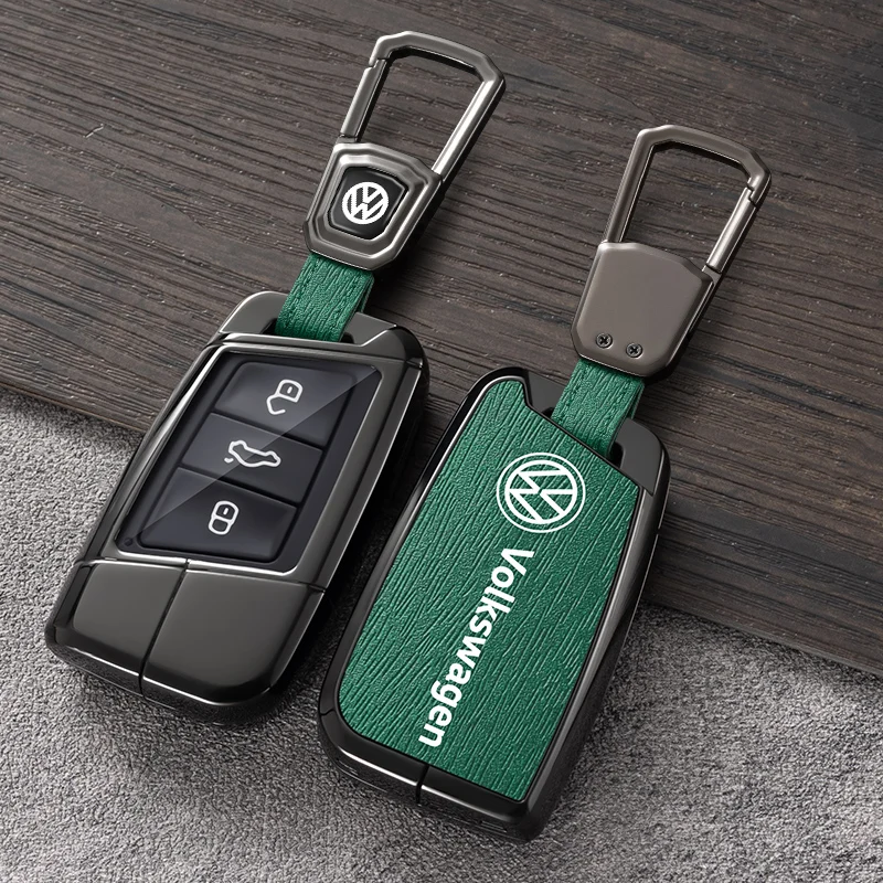 Zinc Alloy Car Key Case Protection Cover Shell Fob For VW Volkswagen Passat B8 Tiguan Magotan Protector Kodiaq A7 Tiguan MK2 CC view 4