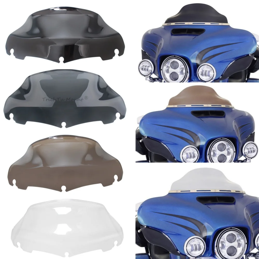 Motorcycle Windshield Fairing Windscreen Wind Deflector 9inch For Harley Touring Electra Street Glide 2014-2023 Moto Accessories