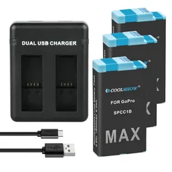 For Gopro Max Battery Charger for Gopro Max Battery Black 360 Action Camera Batteries Accessories for Gopro Max Batteries