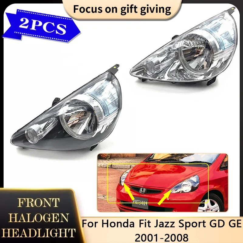 Voor Honda Fit Jazz Sport Gd Ge 2001 ~ 2008 Koplampen Assemblage Mistlamp Halogeen Hoek Zijverlichting Waarschuwing Auto Accessoires