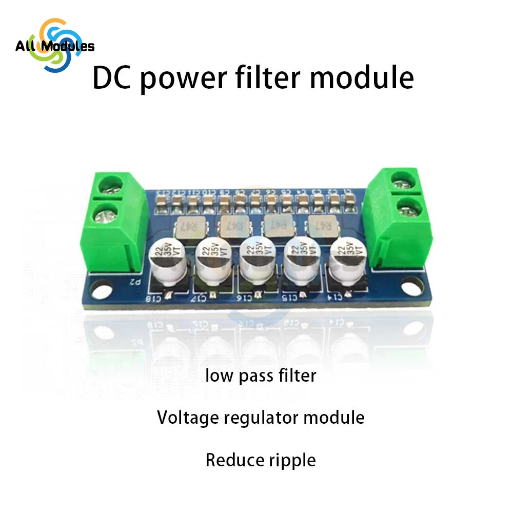 DC 0-35V Power Filter Module Low Pass Filter Bass Subwoofer Preamp Amplifier Board Audio Decoder Board Single Power Supply