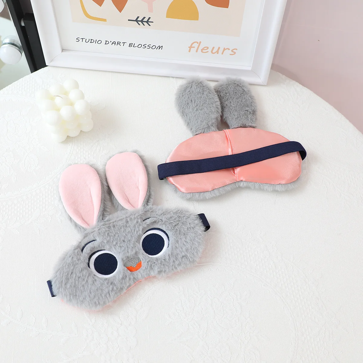 Disney's new animal Judy eye mask for lunch break sleeping and shading cartoon cute girl plush eye mask