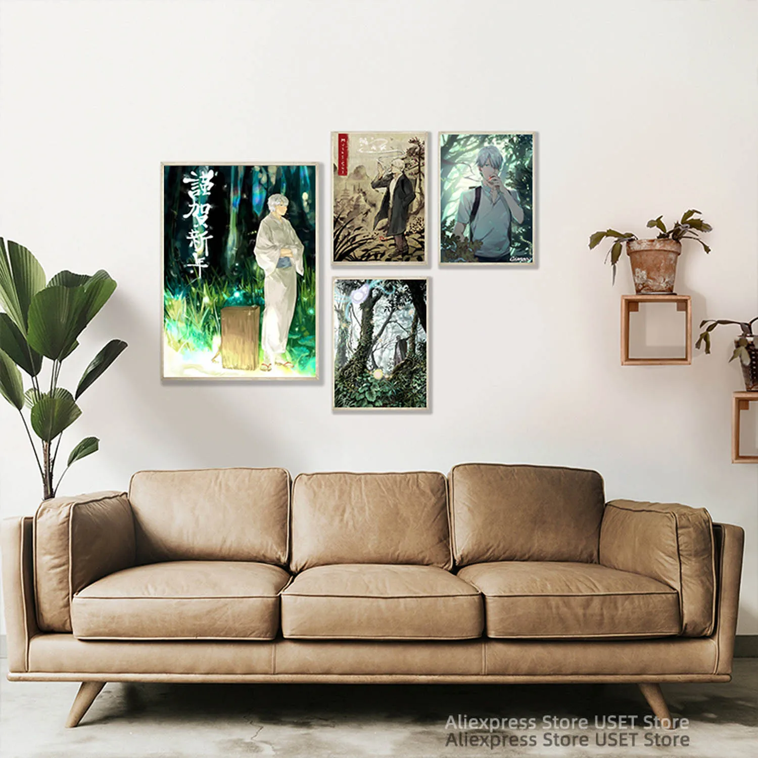 Mushishi Anime Poster  ,Anime Animation Cartoon Manga Canvas Posters and Prints Canvases Painting Home Decoation