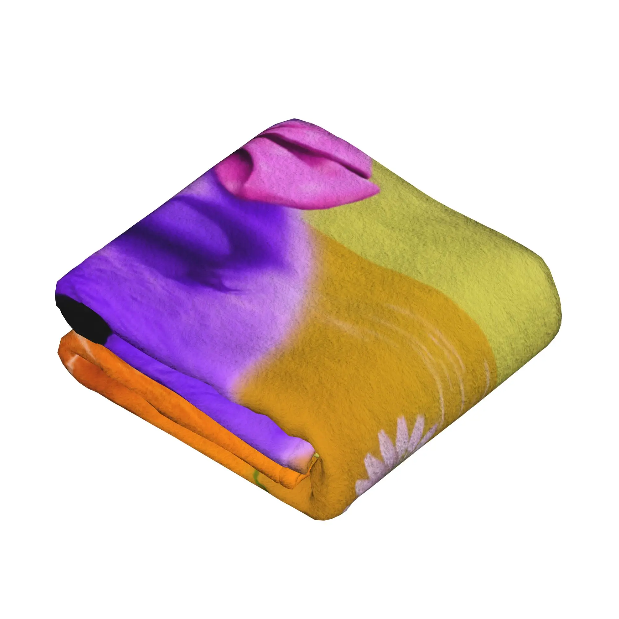 Sunny Bunnies Cartoon Flannel Throw Blankets Iris Turbo Blankets for Home Bedroom Super Warm Bedspread