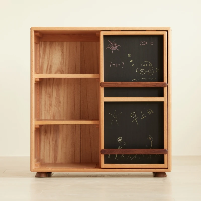 

Modern children's storage children's bookshelf, solid wood bookshelf with drawer bookshelf