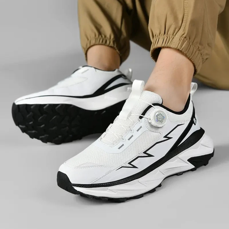 

sneakers men High quality Autumn Large Rotating Buckle Mesh Breathable Sneakers Men's Running Shoes Fashion Casual Shoes 39-48