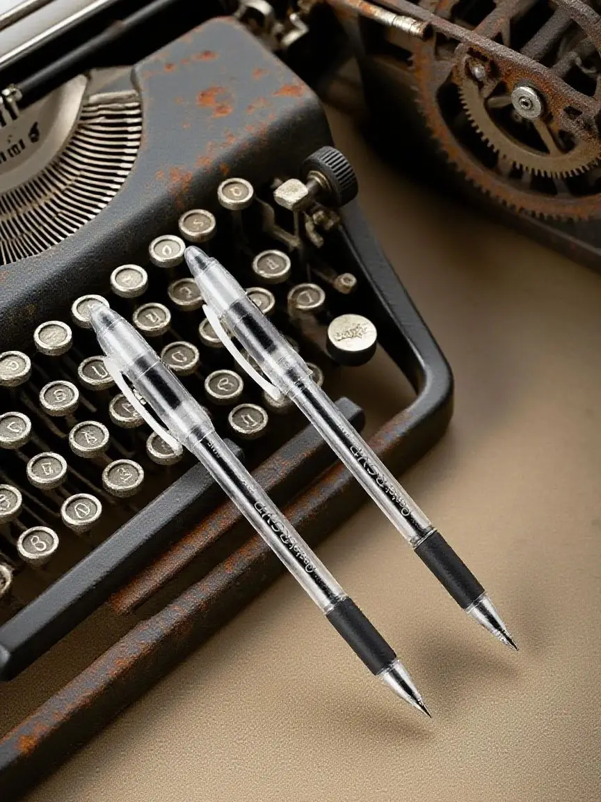 Smooth & Consistent 0.7mm Ballpoint Pens - 2 Pack Fine Tip Design