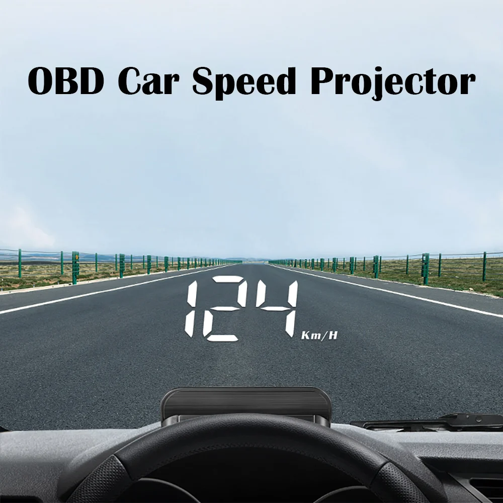 

HUD OBD2 Car Speed Meter Projector Universal Speedometer For Car Speed Headup Display Head-up Display OBD Tachometer Gadgets