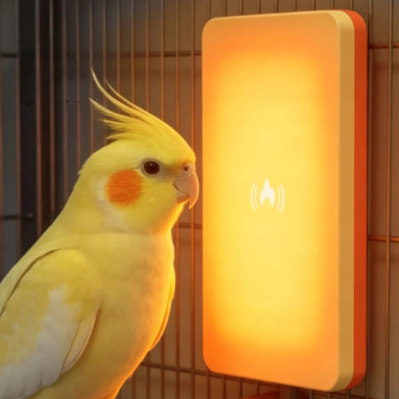 USB-Vogelheizplatte mit Konstanter Temperatur, Geräuscharm, Bissfest, für Wellensittiche und Nymphensittiche, Vogelheizgerät mit Thermostat