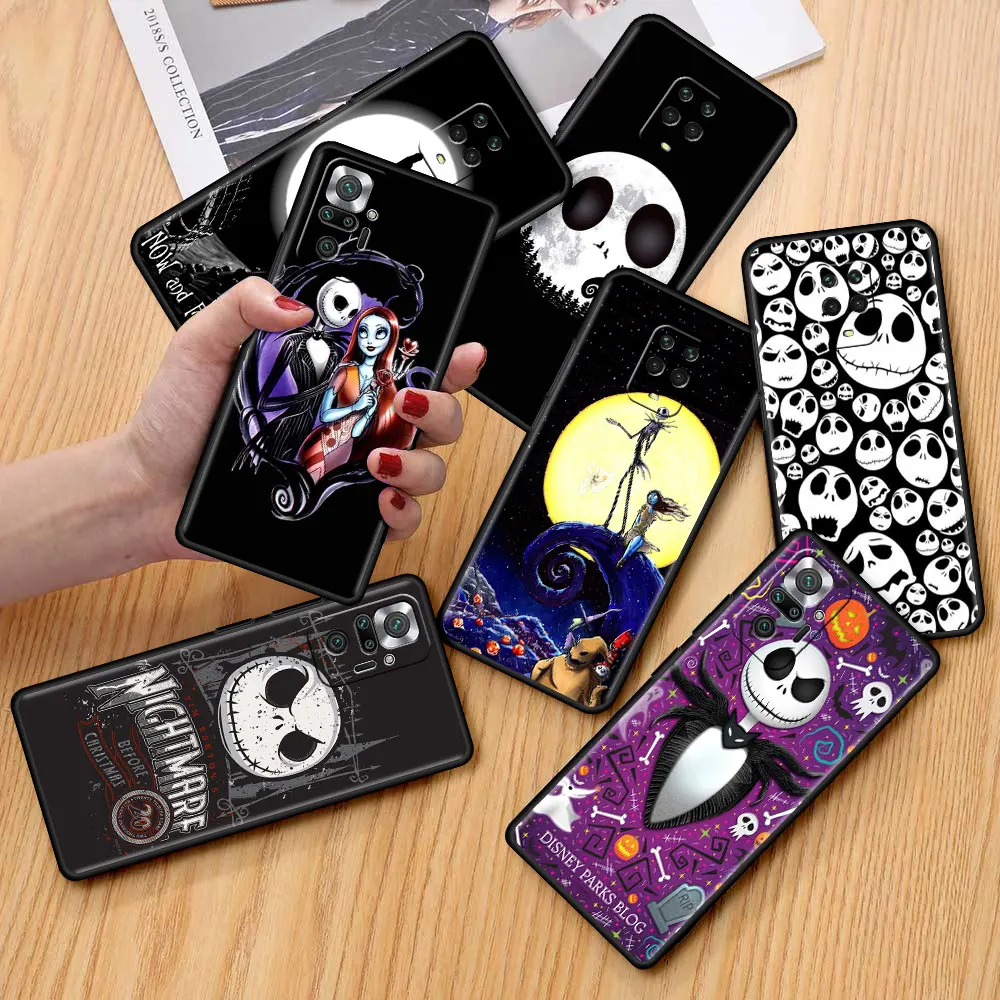 Nightmare Before Christmas Funda For Xiaomi Redmi Note 11 10 9 8 Pro K40 Soft Phone Case 10S 9S 8T 9A 9C 9T 10C Silicone Cover