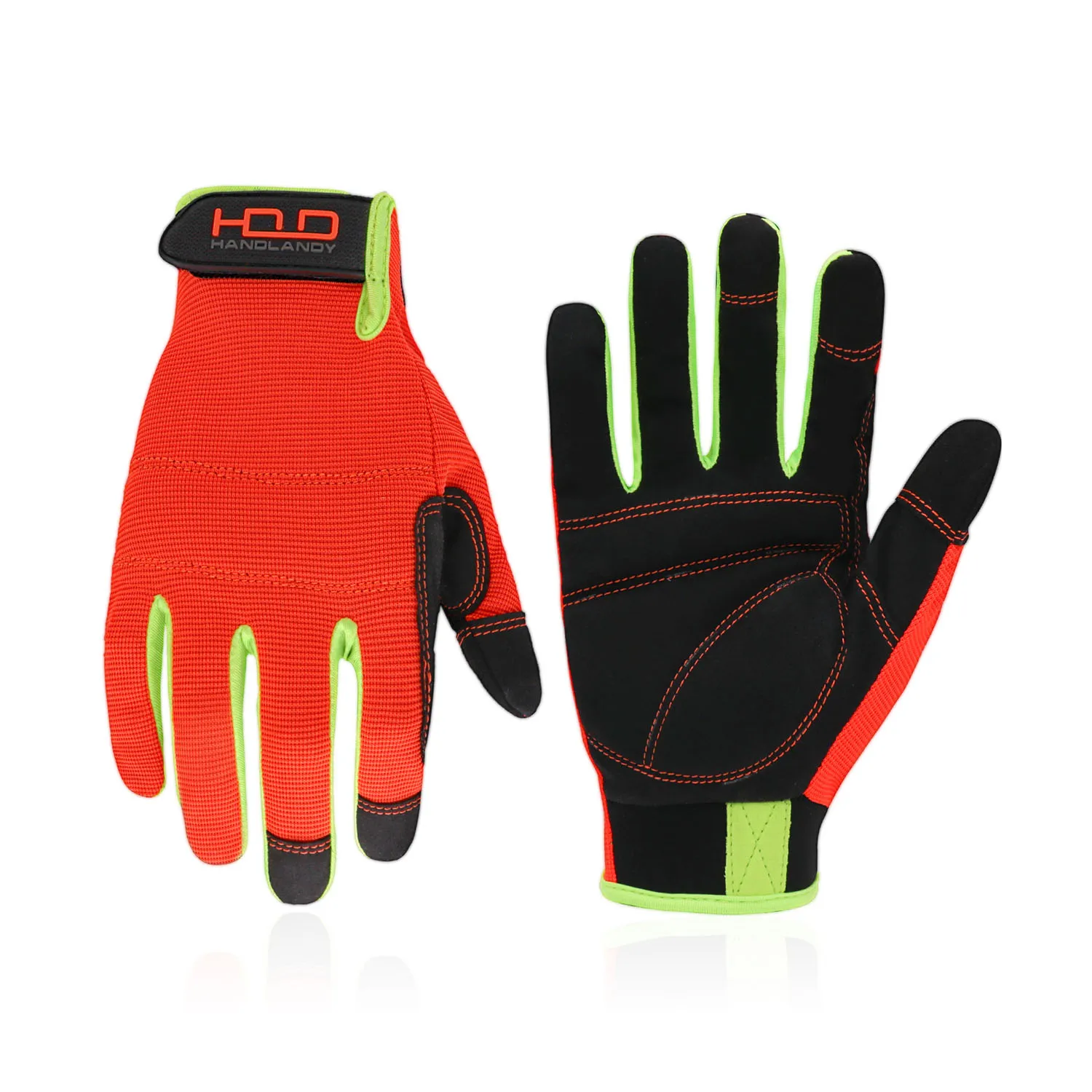 HANDLANDY Work Gloves for Men & Women, Utility Mechanic Working Gloves Touch Screen, Flexible Yard Work Gloves