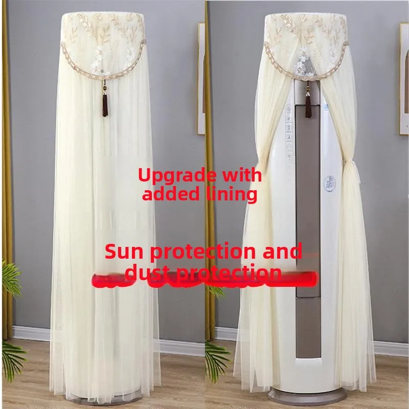 

New Chinese Sle round Air Conditioner Cover Lace Cloth Art Waable Standalone Dustproof Cover for Cabinet pe Air Conditi...