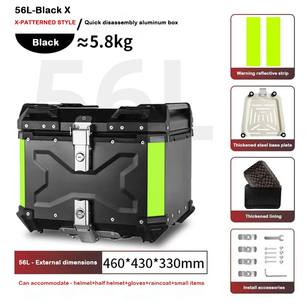 

Aluminum Material CNC Aluminum Motorcycle Helmet Box CNC Machined Top Case for BMW R1200GS Adventure/ BMW R1250GS ADV