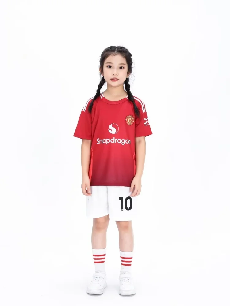 adult children's clothing set Football sport Uniforms boy girl 10 RASHFORD  Fans Jersey Training wear games kits Leisure shirt