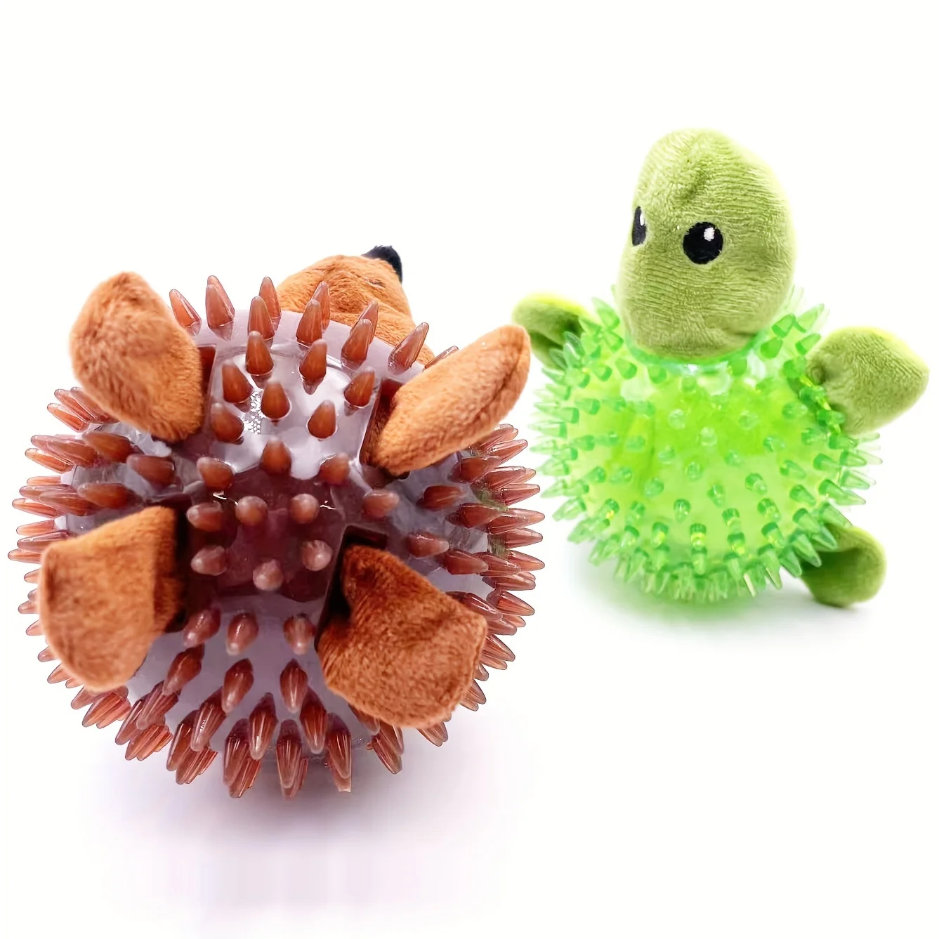 1pcs Pet Dog Spiny Ball Sound Resistant Bite Molars Floating Rubber Turtle Hedgehog Toy Supplies