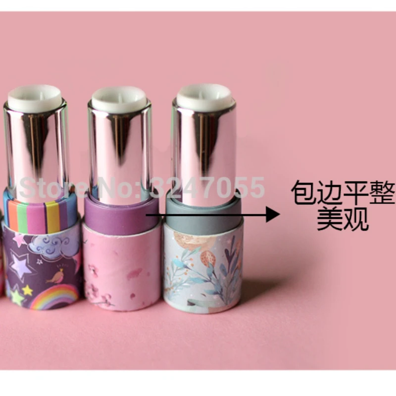 10/30/50/100pcs 12.1mm Elegant Creative Empty Makeup Lipstick Tube, Kraft Beauty Concealer Refillable Tube, Lip Balm Container
