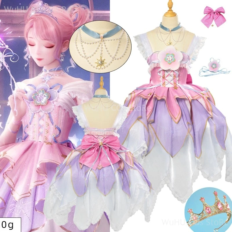 Nikki Cosplay Anime Infinity Nikki Sweet Pink Lolita Dress Uniform Wig Set Birthday Suit Women SKIRTS Halloween Party Outfit