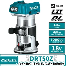 Makita DRT50 오리지널 무선 트리머, 충전식 트리밍 기계, 브러시리스 슬롯 도구, 밀링 목공 타각기