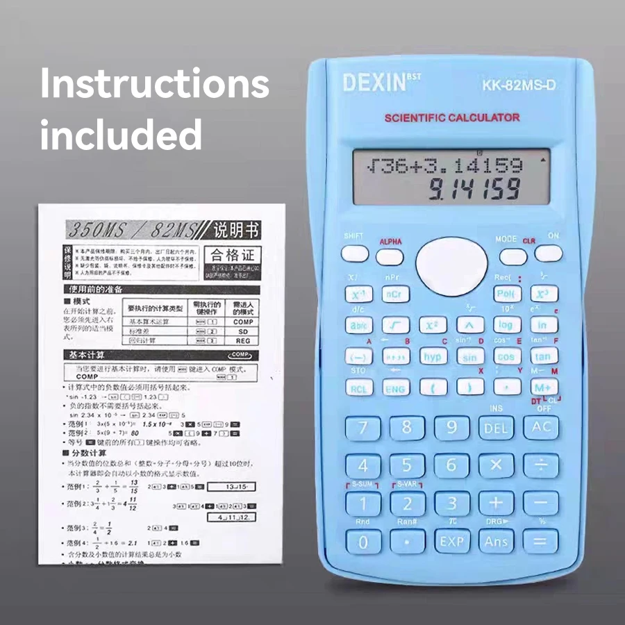 Calculatrice scientifique multifonctionnelle pour étudiants, portable, grand écran, papeterie simple, fournitures scolaires et de bureau