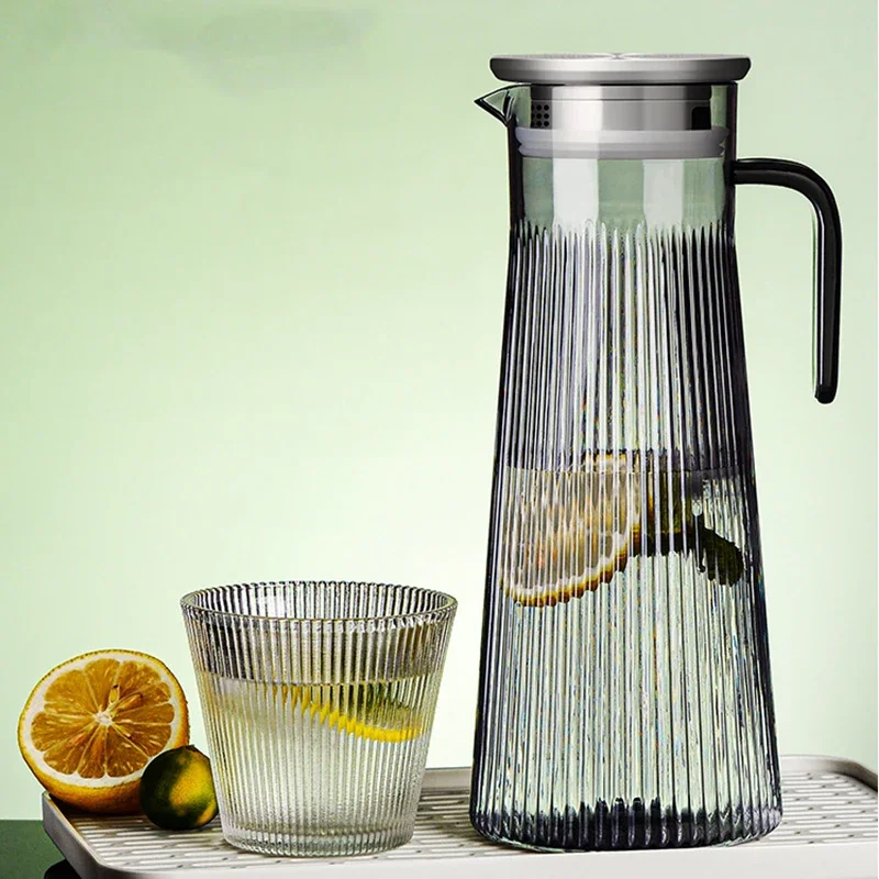 PC cold pot acrylic heat resistant drop resistant household tea pot, beverage juice water pot, transparent with filter