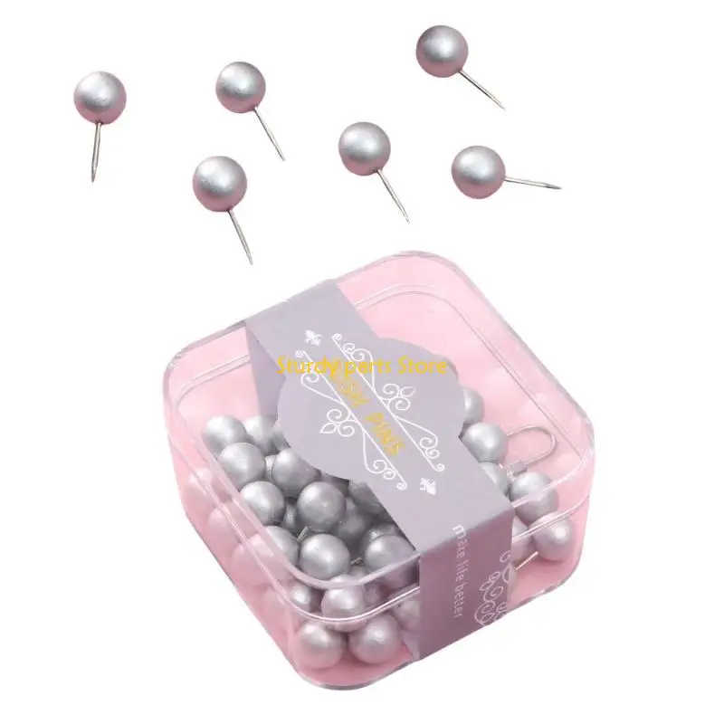 97QC 50 قطعة دبابيس ضغط الخشب والمعادن لوحة الفلين دبابيس مكتب لوحة الإعلانات دبابيس Uprgades لتثبيت الورق والصور بشكل آمن #3