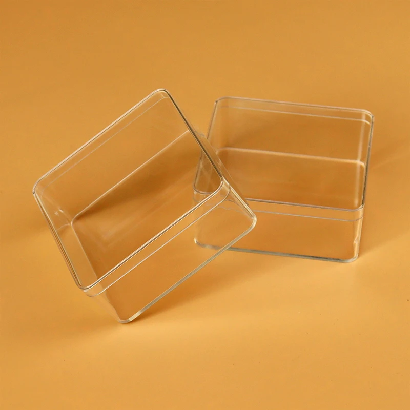 5pcs Square Transparent Plastic Box Case with Lid 8.5*8.5*3.5cm DIY Jewelry Making Findings Storage Organize Packaging Wholesale