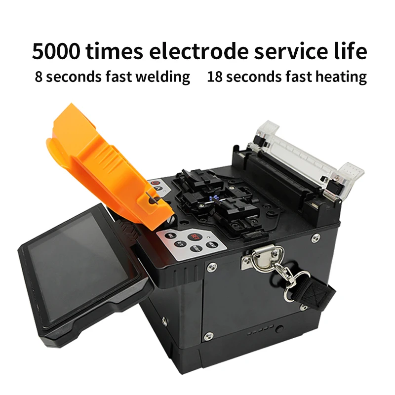 Fiber Optic Machine 8S Splice 18S Heating 0.01dB Loss Core Alignment HY-801 Four Motor Fiber Welding Machine