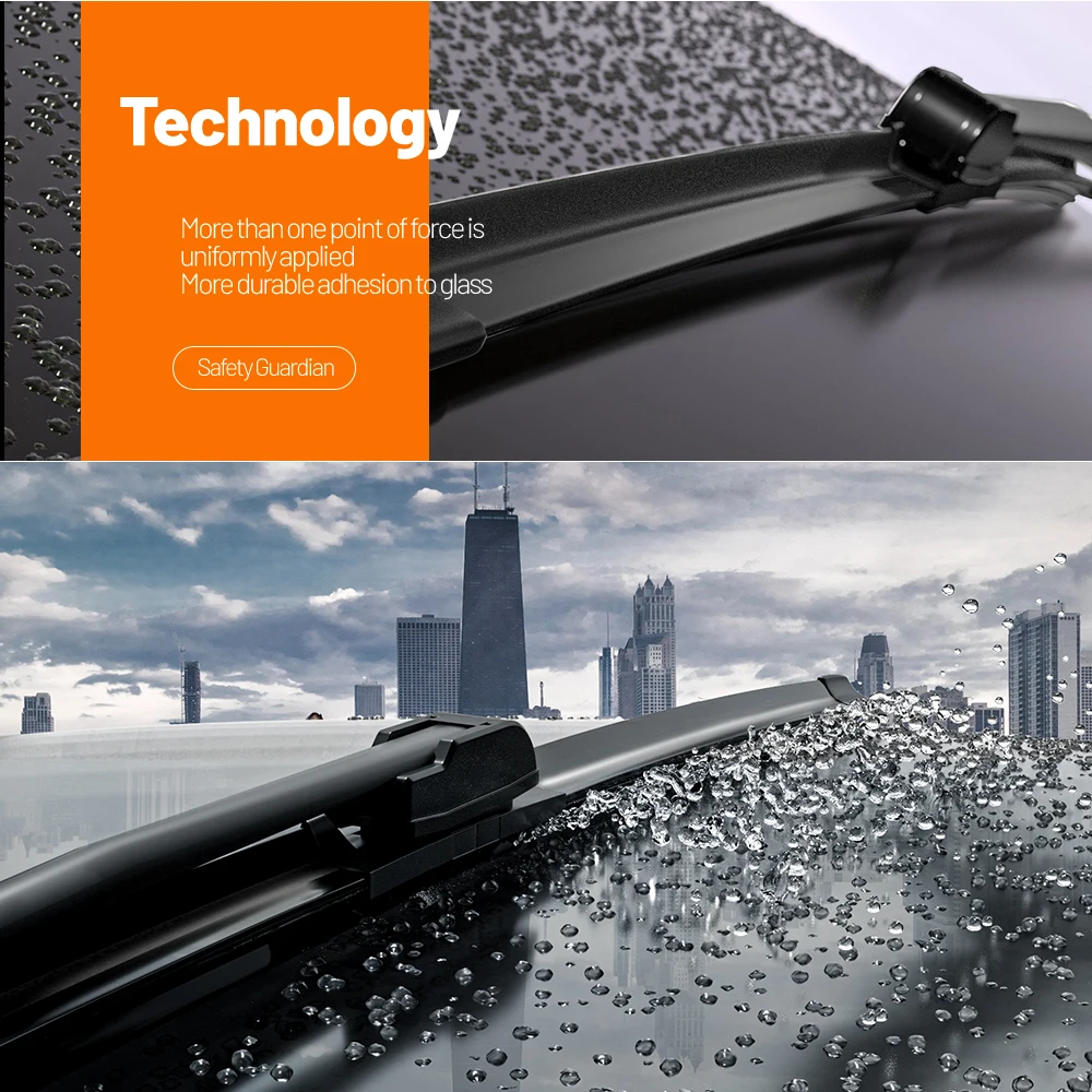 Fit 99.99% Car Windshield Wiper Blades Universal Soft Rubber Wipers 14' 15' 16' 17' 18' 19' 20' 21' 22' 23' 24' 25' 26' 27' 28'